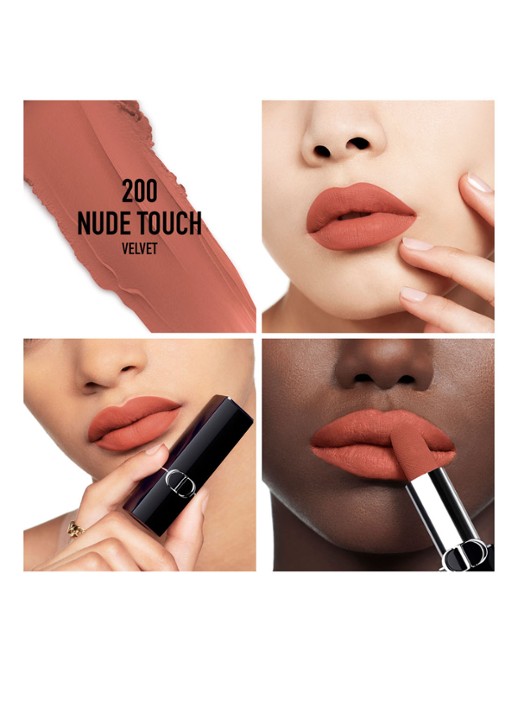 DIOR Rouge Dior Lipstick  - detail 4 fluweel - 200 nude touch