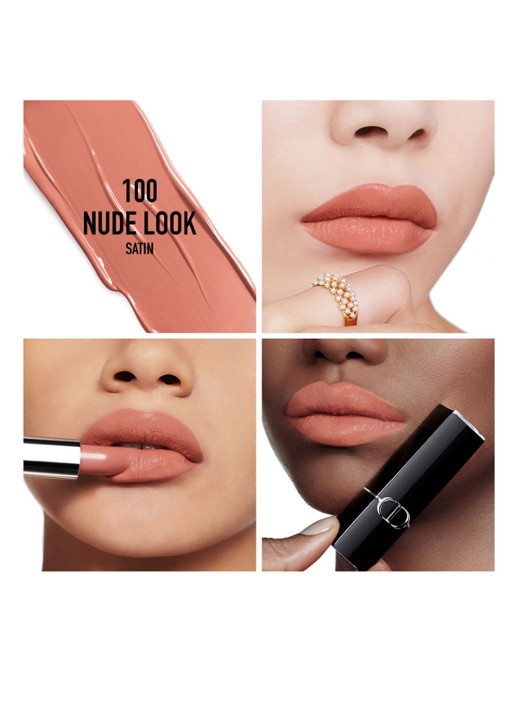 DIOR Rouge Dior Lipstick - detail 2 satijn - 100 nude look