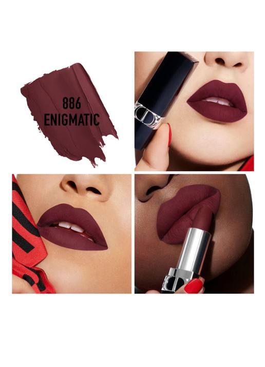 DIOR Rouge Dior navulbare lipstick  - detail 4 fluweel - 886 enigmatic