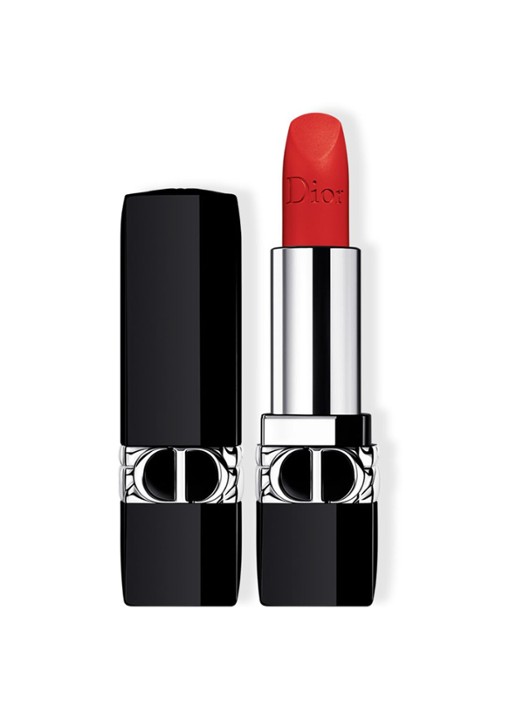 DIOR Rouge Dior navulbare lipstick  - voorkant mat - 888 strong red