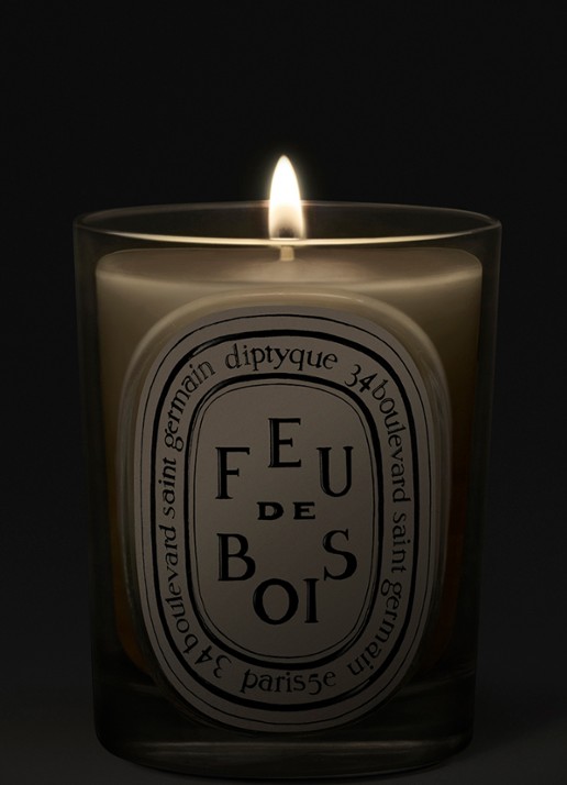 DIPTYQUE Feu de Bois Classic geurkaars 190 gram - voorkant 5 beige