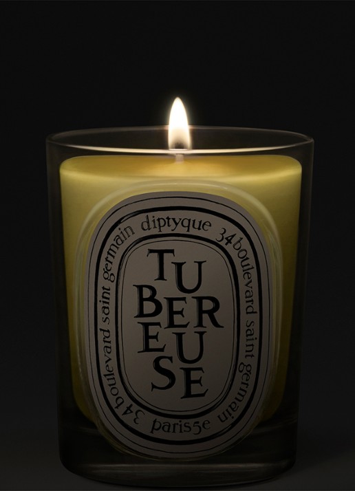 DIPTYQUE Tubereuse Classic geurkaars 190 gram - voorkant 4 beige