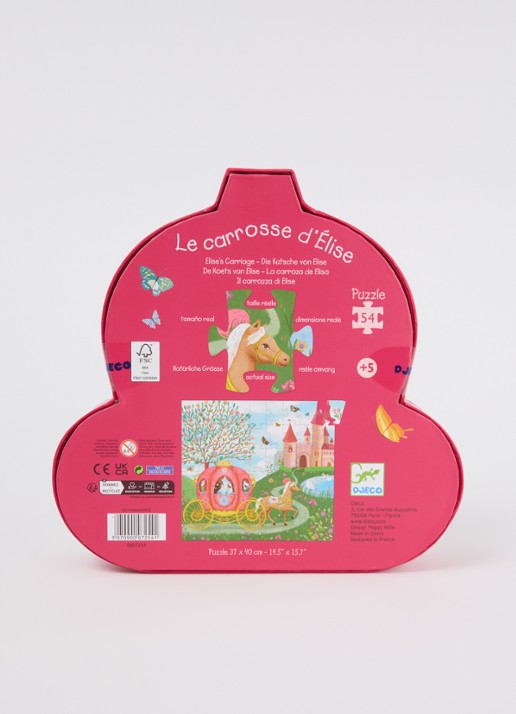 Djeco De koets van Elise legpuzzel 54 stukjes - voorkant 2 multicolor