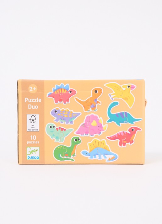 Djeco Dino's duo-puzzel 22 stukjes - voorkant 2 multicolor