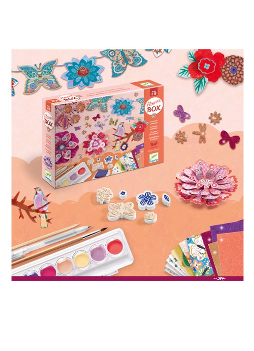 Djeco Flower Box Creatieve Knutselset - achterkant 4 multicolor