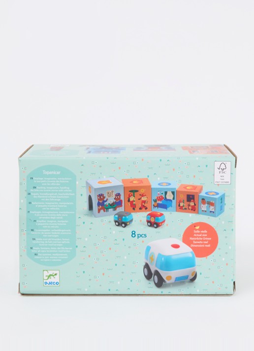 Djeco Topanicar blokken met auto's - voorkant 2 multicolor