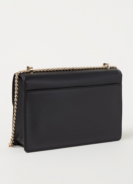 DKNY Elissa Large schoudertas van leer - achterkant zwart
