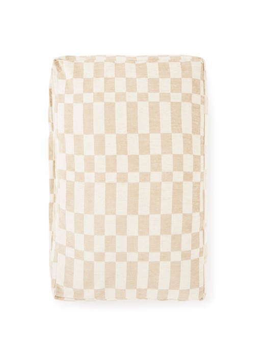 DOGGUO Hondenmand met ruitdessin 65 x 105 cm - voorkant beige