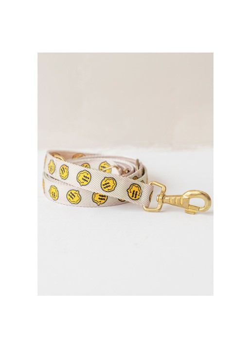 DOGGUO Smiley leash hondenriem 200 cm - detail 3 beige