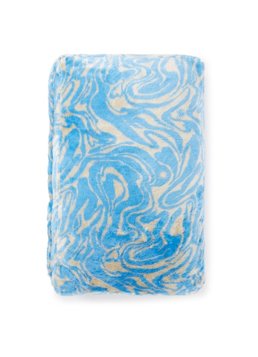 DOGGUO Swirl L hondenmand 105 x 65 cm - voorkant blauw