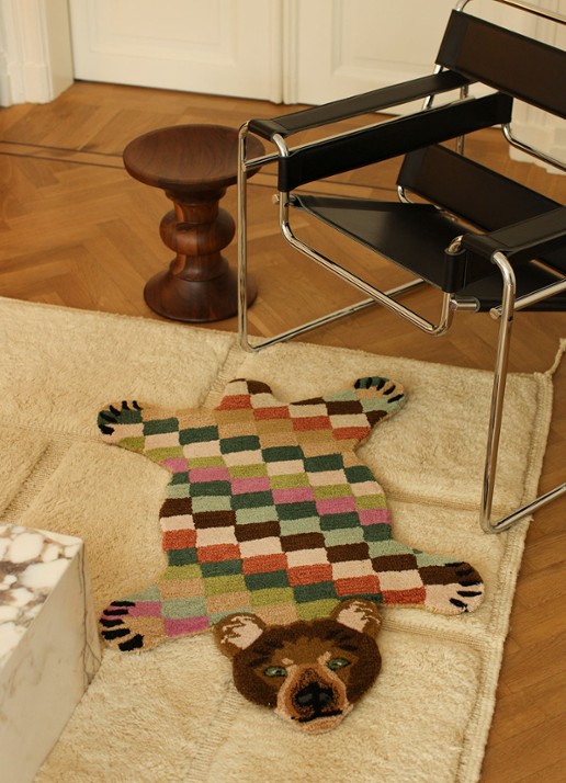 Doing Goods Archie Check vloerkleed 145x97cm - voorkant 4 multicolor