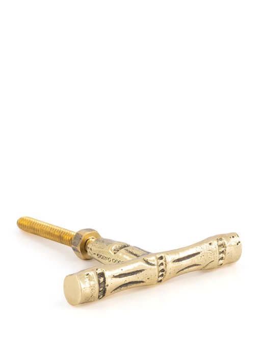 Doing Goods Bodhi Bamboo deurknop - achterkant 5 messing
