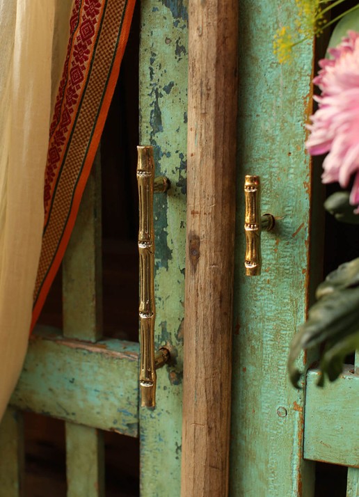 Doing Goods Bodhi Bamboo deurknop - voorkant 4 messing