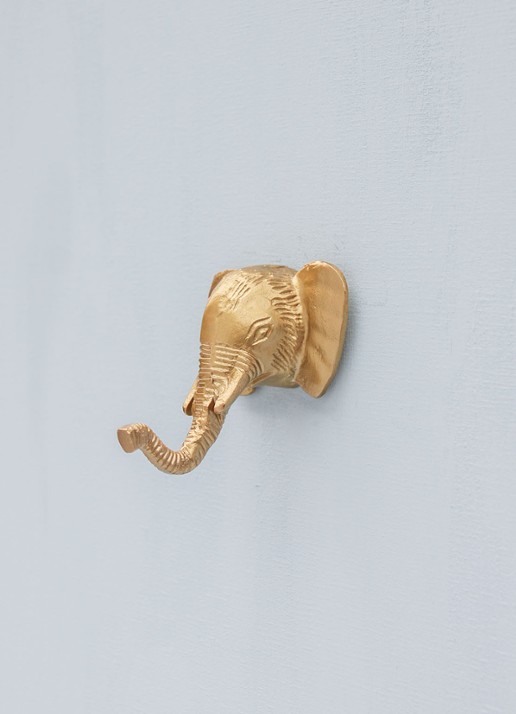 Doing Goods Elephant wandhaak 7,5 cm - detail goud