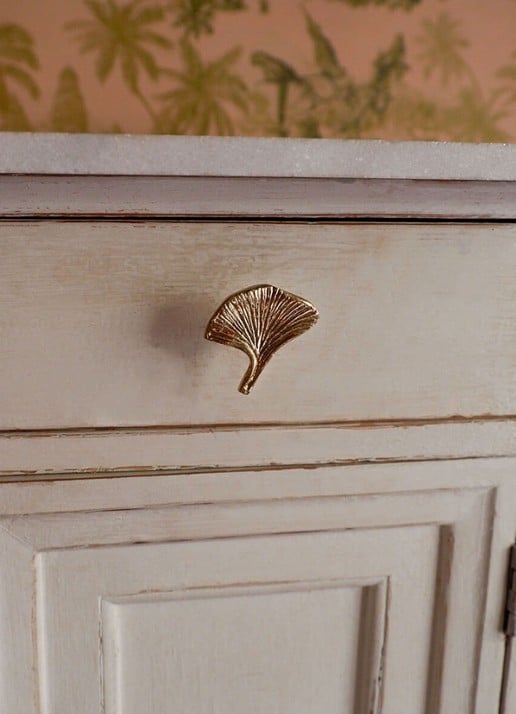 Doing Goods Flora Ginko knop - voorkant 2 brons