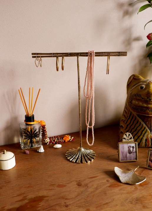 Doing Goods Frida Bamboo sieradenhouder 30 cm - detail 3 goud