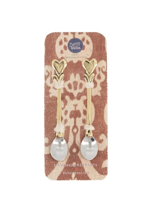 Doing Goods Hana Hart lepel set van 2 - achterkant 5 brons