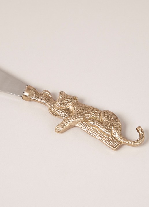 Doing Goods Jenna Leopard botermes 14,5 cm - detail 3 goud