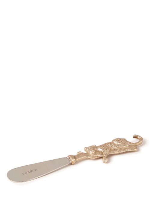 Doing Goods Jenna Leopard botermes 14,5 cm - voorkant goud