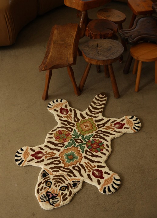 Doing Goods Jill vloerkleed 90 x 63 cm - voorkant 2 bruin