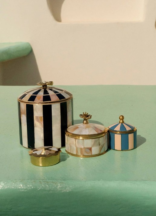 Doing Goods Maisie Sieradendoosje Parelmoer - detail goud