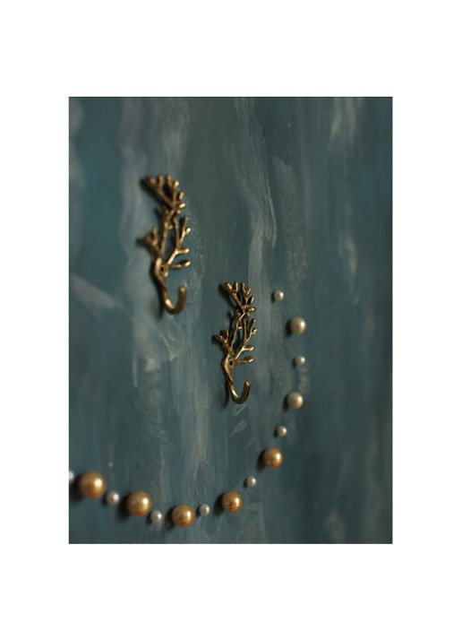 Doing Goods Marie Coral wandhaak set van 2 - voorkant 6 goud