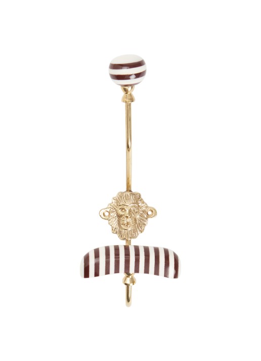 Doing Goods Mightly Lion wandhaak - voorkant goud