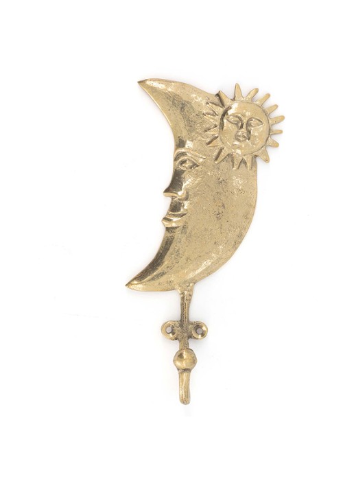 Doing Goods Morgan Maan wandhaak 15 cm - achterkant 4 goud