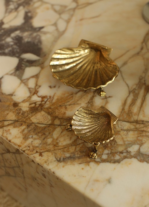 Doing Goods Scarlett Schelp schaaltje 11,5 cm - detail 6 goud