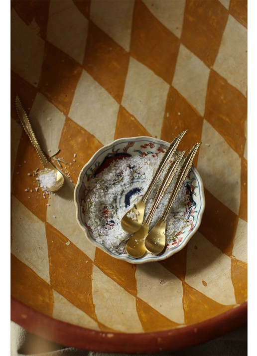 Doing Goods Stella Veren theelepel set van 4 - detail brons