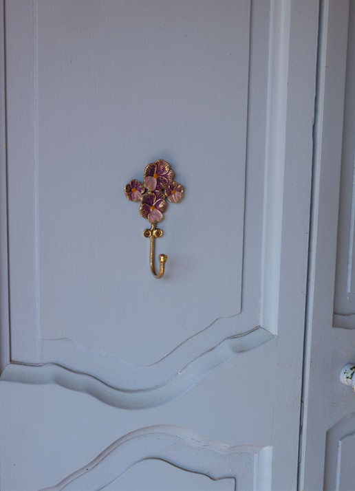 Doing Goods Valery Violet Field wandhaak 11 cm - detail 2 goud