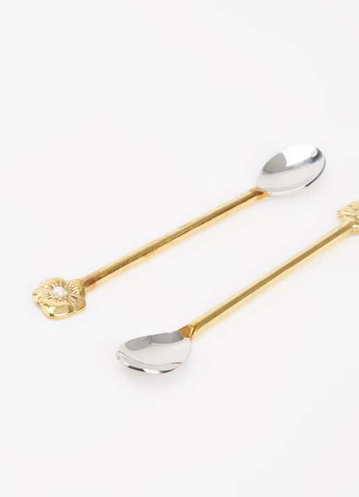Doing Goods Zoey Flower theelepel set van 2 - detail 2 goud