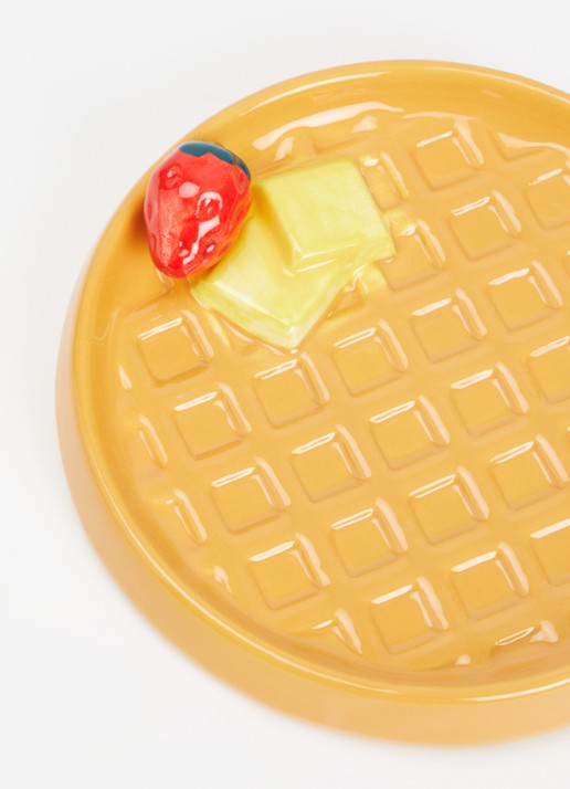 DOIY Waffle opbergschaal 16 cm - voorkant 2 bruin