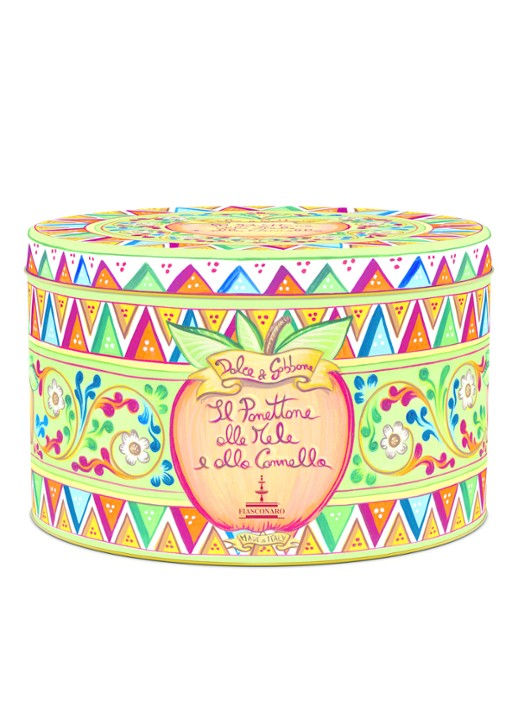 Dolce & Gabbana Appel en Kaneel Panettone in bewaarblik 1kg - assorti
