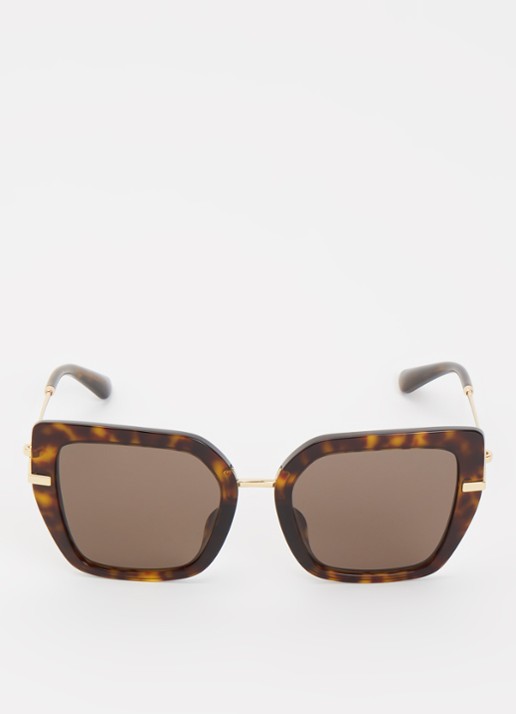 Dolce & Gabbana Butterfly zonnebril DG4474F - detail 2 donkerbruin