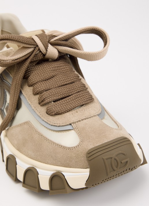 Dolce & Gabbana Country sneaker met details kalfssuède - detail 4 beige
