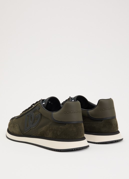 Dolce & Gabbana Cushion sneakers met kalfsleren details - achterkant 7 bronsgroen
