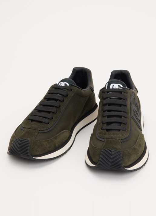 Dolce & Gabbana Cushion sneakers met kalfsleren details - detail bronsgroen