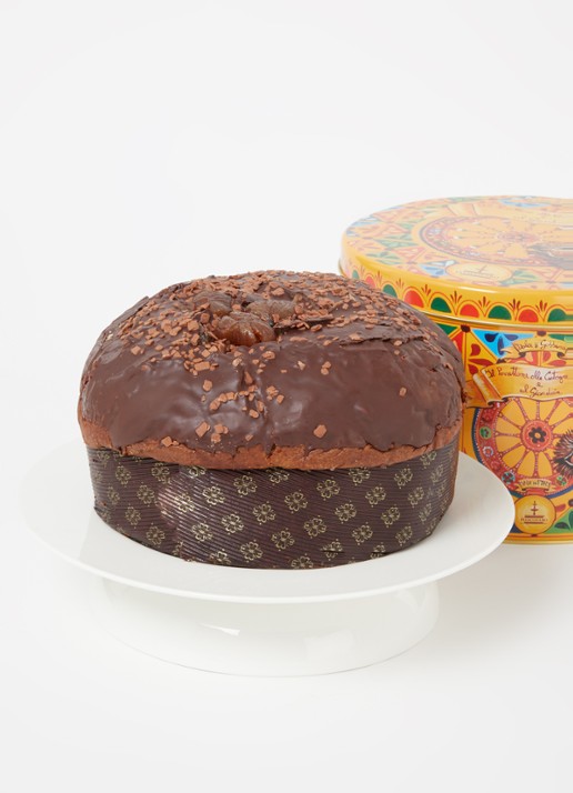 Dolce & Gabbana Fiasconaro panettone met gekonfijte kastanjes en gianduja-chocolade, bedekt met kastanjepuree en pure chocolade in bewaarblik 1 kg - detail 2 undefined