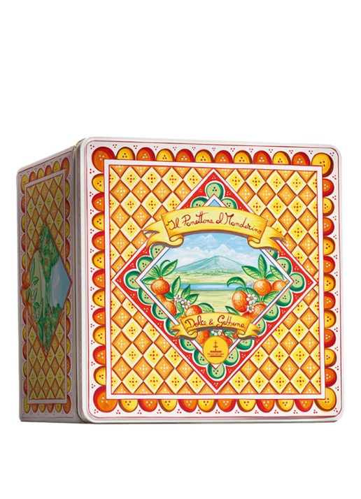 Dolce & Gabbana Fiasconaro panettone met gekonfijte mandarijn in bewaarblik 1 kg