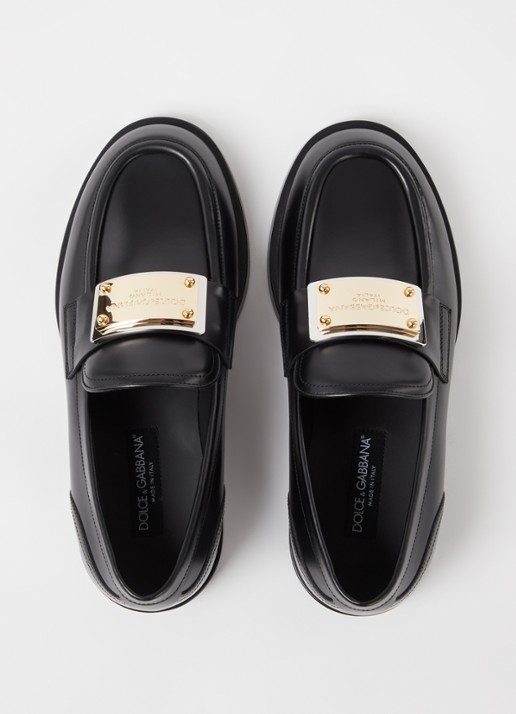 Dolce & Gabbana Miami loafer van kalfsleer - detail 3 zwart