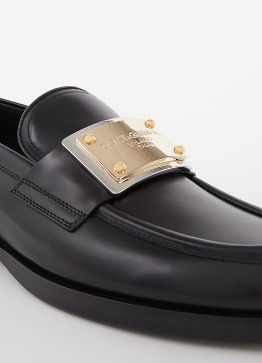 Dolce & Gabbana Miami loafer van kalfsleer - detail 4 zwart