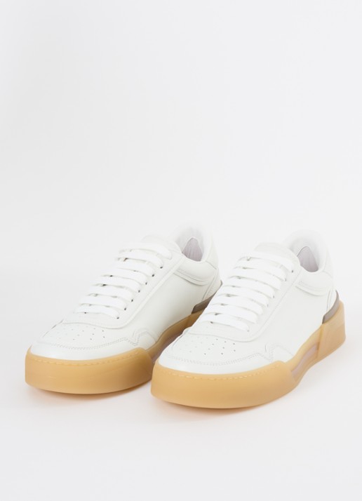 Dolce & Gabbana New Roma sneaker van kalfsleer - detail 4 gebroken wit