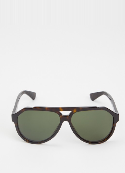 Dolce & Gabbana Piloten zonnebril DG4452   - detail donkerbruin