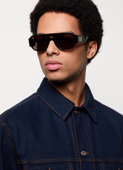 Dolce & Gabbana Piloten zonnebril DG4482  - voorkant 2 donkerbruin