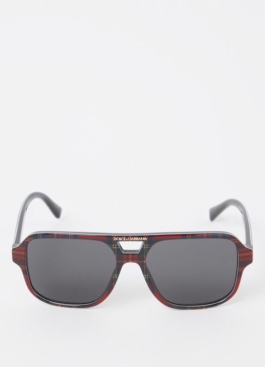 Dolce & Gabbana Piloten zonnebril DX4003 - detail donkerrood