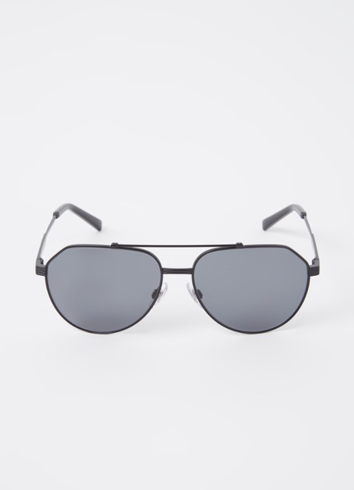 Dolce & Gabbana Piloten zonnebril gepolariseerd DG2288  - voorkant 2 zwart