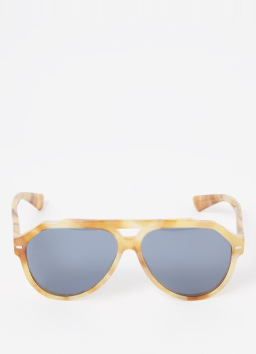 Dolce & Gabbana Piloten zonnebril gepolariseerd DG4452  - detail okergeel