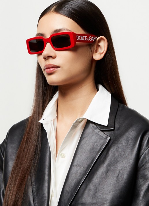 Dolce & Gabbana Retro zonnebril DG6187  - voorkant 2 rood