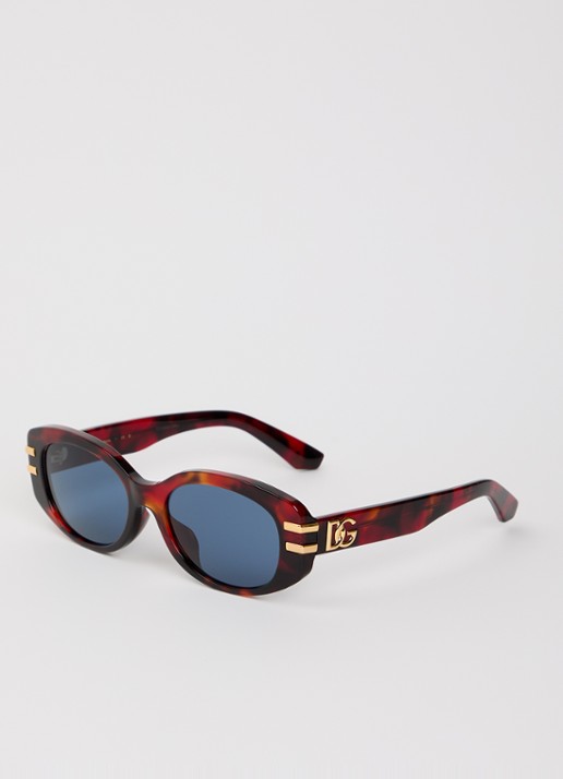 Dolce & Gabbana Retro zonnebril DX4014 - voorkant 4 roodbruin